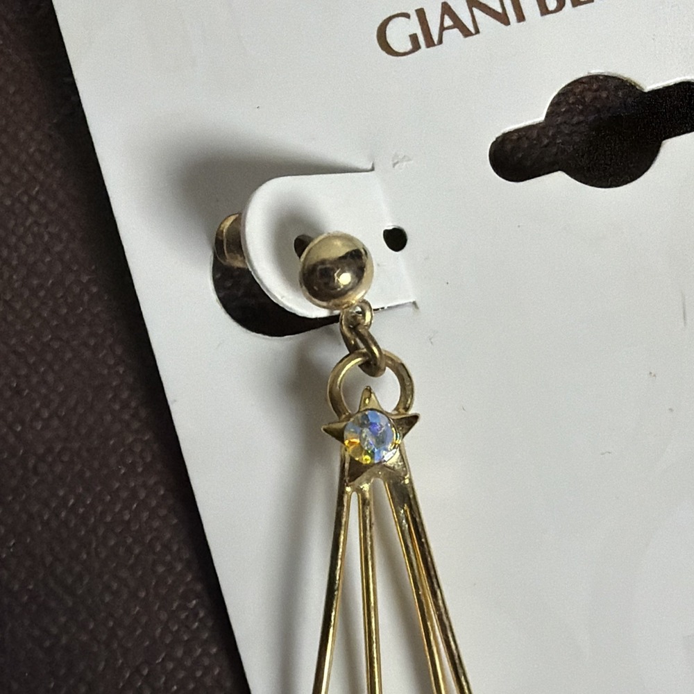 NWT Giani Bernini Sterling Silver Shooting Stars Celestial Gold Overlay Earrings - Picture 5 of 6